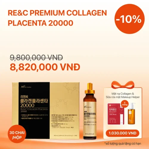 Re&C Premium Collagen Placenta 20000 (30ml x 30 chai / hộp)