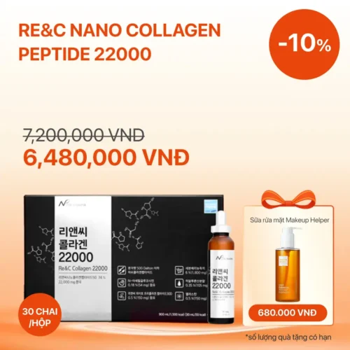 Re&C Nano Collagen Peptide 22000 (30ml x 30 chai / hộp)