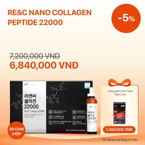 Re&C Nano Collagen Peptide 22000 (30ml x 30 chai / hộp)