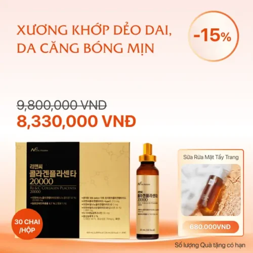 Re&C Premium Collagen Placenta 20000 (30ml x 30 chai / hộp)