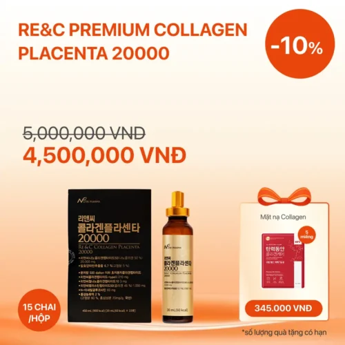 Re&C Premium Collagen Placenta 20000 (30ml x 15 chai / hộp)