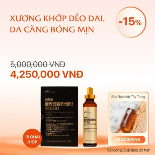 Re&C Premium Collagen Placenta 20000 (30ml x 15 chai / hộp)