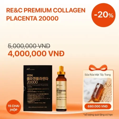 Re&C Premium Collagen Placenta 20000 (30ml x 15 chai / hộp)